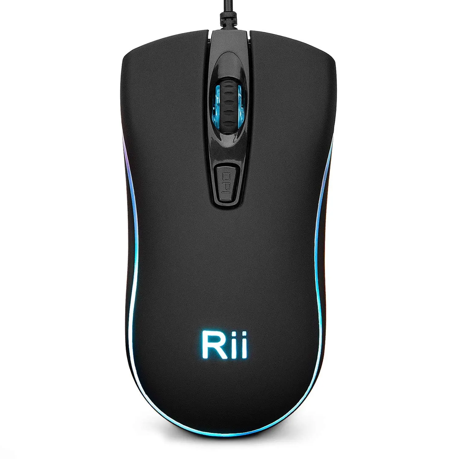 Rii RM105 Wired Mouse,Computer Mouse with Colorful RGB Backlight,Comfortable Grip Ergonomic Optical, USB Wired Mice Support Windows PC, Laptop, Desktop, Notebook, Chromebook