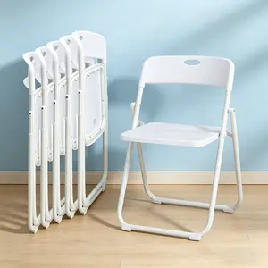 6 Pcs Folding Chair, 300LBS Lightweight Foldable Plastic Chair, Reinforced Metal Frame Easy to Fold & Store for Indoor & Outdoor, Wedding, Party, Meeting Room