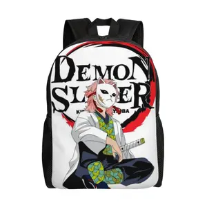 Cartoon Demon Slayer Backpack Spacious and Ultra-Light Demon Slayer merch Shoulder Backpack utility Demon Slayer costume Laptop Backpack for Men Women Schoolbag for Work Hiking Travel