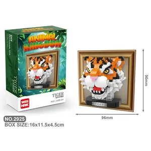 Creative Tiger Building Blocks Set, 3D Refrigerator Magnet Decorations, Home Office Decoration Gift, Perfect for Adults & Kids
