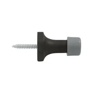 1.5 in. Baseboard Door Bumper, Oil Rubbed Bronze - Solid