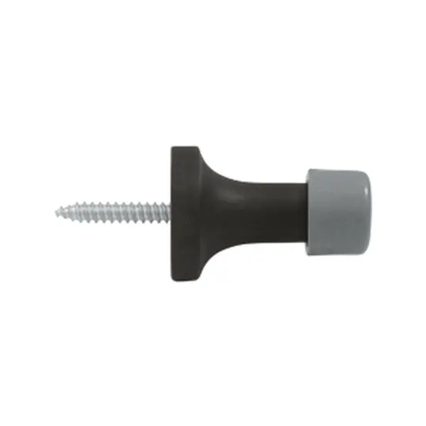 1.5 in. Baseboard Door Bumper, Oil Rubbed Bronze - Solid