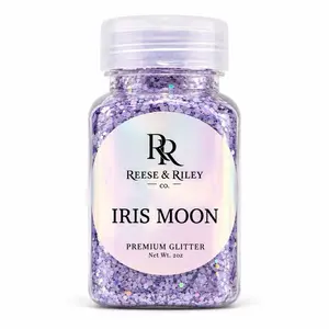 Reese & Riley Co. Iris Moon - Premium Purple Holographic Glitter Chunky Mix for crafting projects