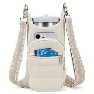 1pc Outdoor Crossbody Water Bottle Bag with Adjustable Shoulder Strap and Multi-Compartment Design for Easy Storage of Water Bottle, Cell Phone and Keys.Suitable for outdoor adventure| hiking| cycling| fitness.A must-have for outdoor enthusiasts