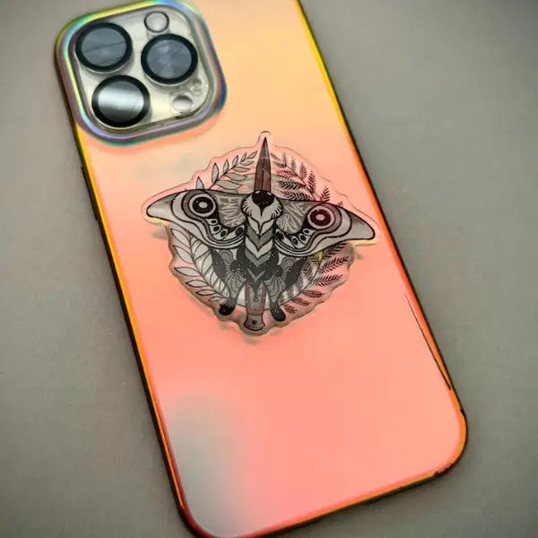 Endure + Survive Moth Phone Grip,Kindle Accessories, Gift for Book Lovers, Bookish Gifts for Readers, Booktok, Bookish Merchandise, Kindle Stand sticky Spooky Baby magnetic mount Magsafe Library Card Flower-Shaped Multi-Functional holder Universal Car Bat