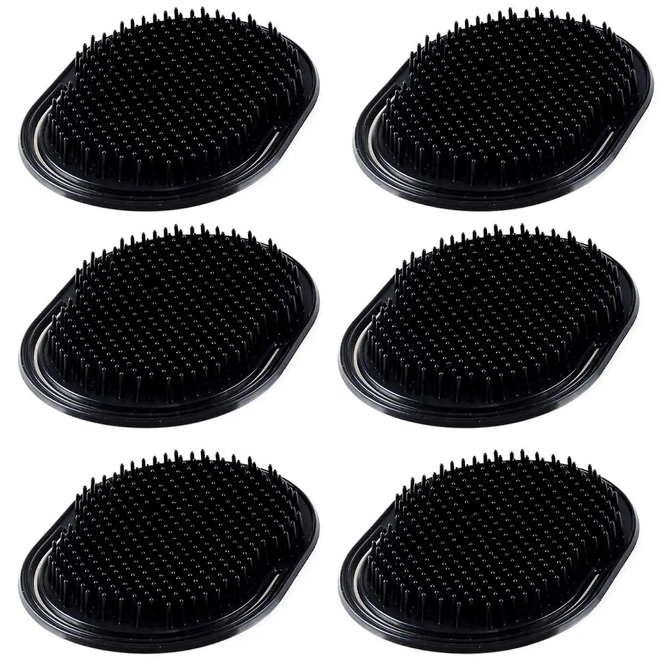 pocket comb 6Pcs shampoo massage hair comb pocket palm brush comb portable hair comb beard comb creative scalp brush pocket combs for men and pets (6PA)