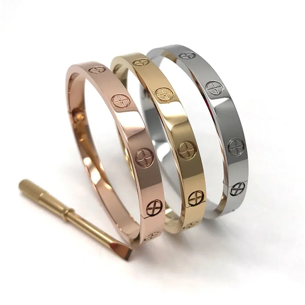 Luxury stainless steel love man bracelet for couple with  for women Valentine's gift birthday gift