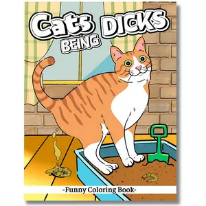 Cats Being Dicks: Funny Coloring Book For Adults And Cat Lovers cozy crime scene