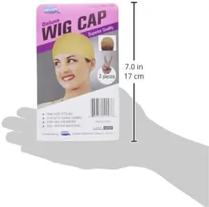 Deluxe Wig Cap Natural 2 pc Model 097NA Superior Quality 7.0 in 17 cm Fits All Wig Accessories