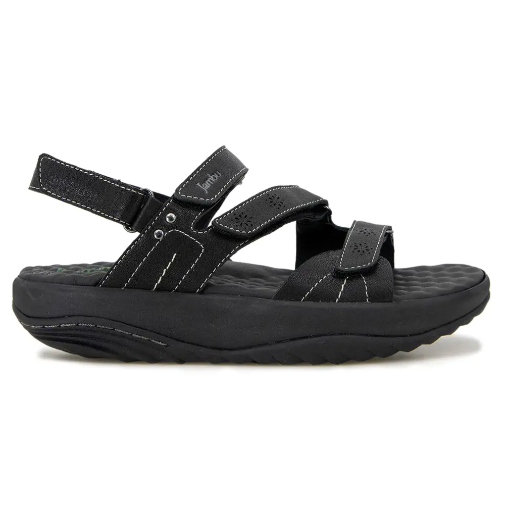 Jambu Womens Ruby Wide Slingback Casual Sandals Casual Low Heel 1-2" - Black