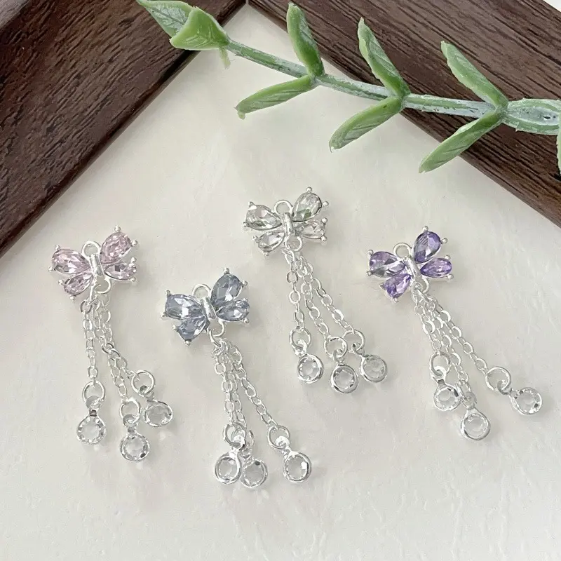 Butterfly Tassel Pendant 4 Colors – Dual Use for Necklace & Bracelet DIY Accessories