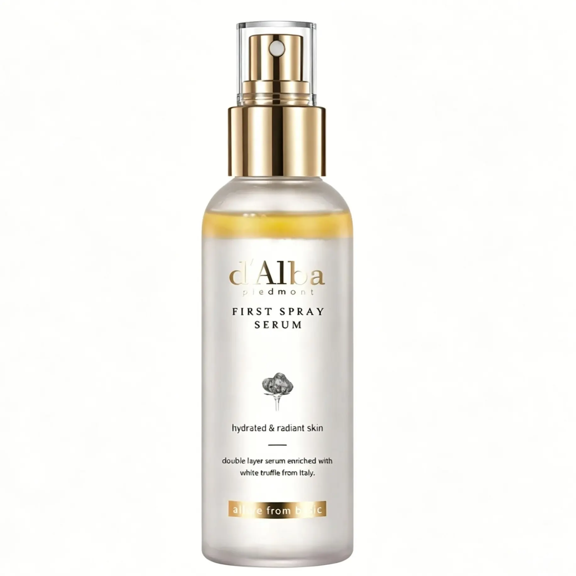 d'Alba White Truffle Spray Serum - Viral Korean Glow Mist for Hydrated, Radiant Skin with Radiance Boost