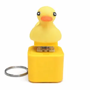 Quacking Duck Fidget Toy, Rechargeable Duck Keyboard Keycaps, Fun & Portable Stress Relief Fidgeting, Sensory Toy with Colorful Lights, Light Up Keys