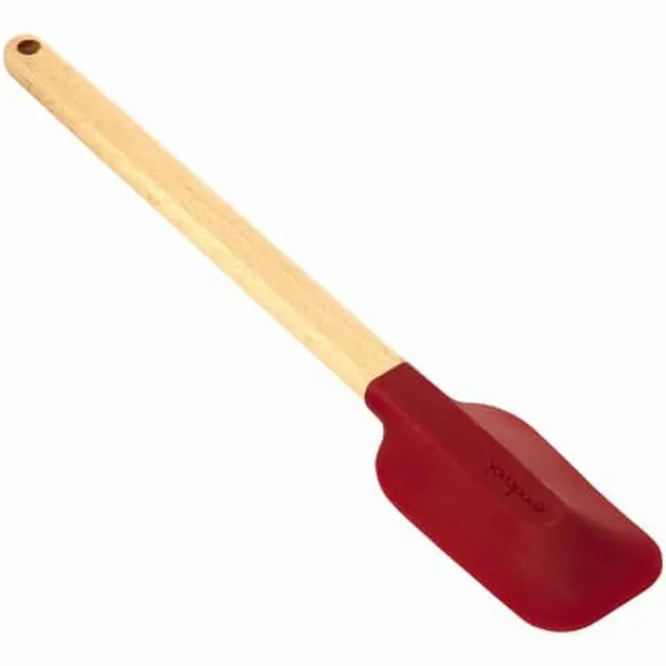 Bradshaw 24878 Wooden Handle Silicone Flat Spatula, Kitchen Utensils for General Cooking, Pack of 3
