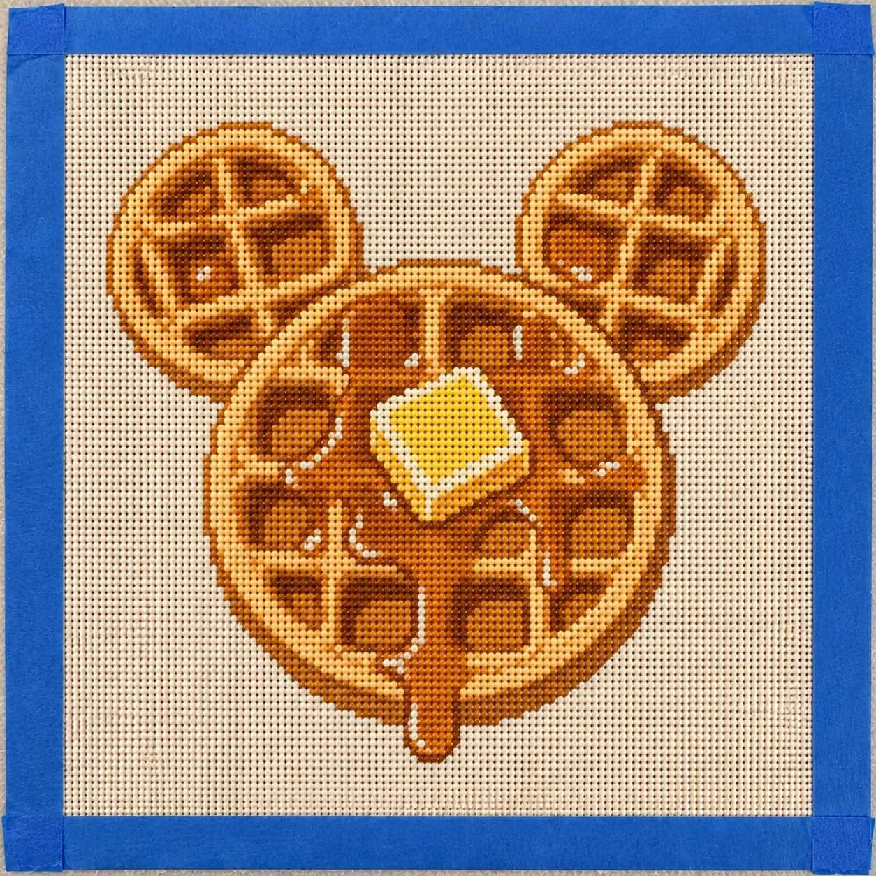 Vacation Waffles Printed Needlepoint Canvas