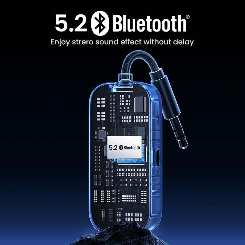 UGREEN Bluetooth 5.2 3.5mm Audio Transmitter/Receiver Adapter for Airpods or Headphones,  for Flight, TV, Car Stereo, MP3 Headset Microphone-TikTokShopBlackFriday ,TikTokShopHolidayHaul