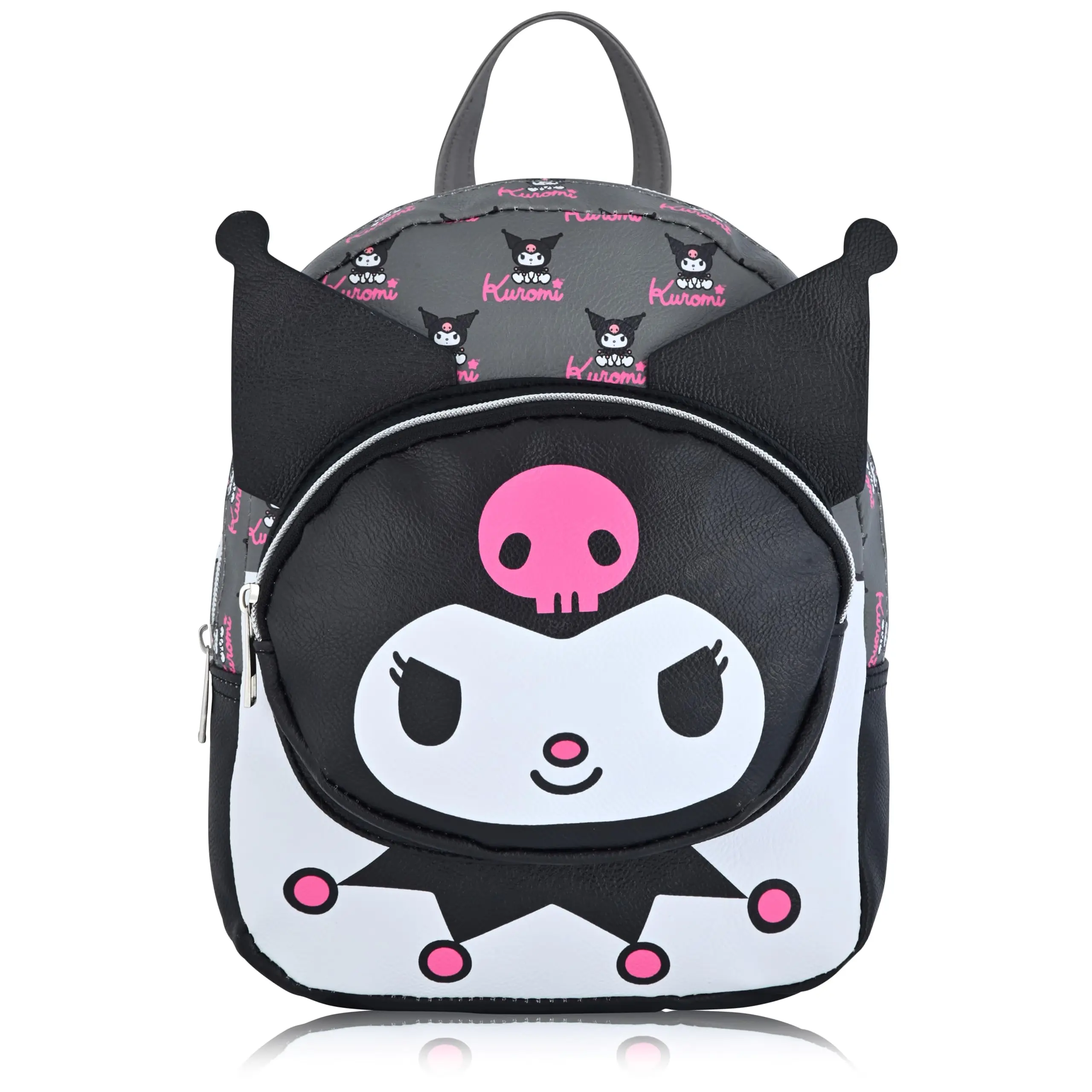 Fast Forward Hello Kitty and Friends Kuromi Backpack | 10" Mini PU Leather Fast Forward Hello Kitty and Friends Kuromi Backpack | 10" Mini PU Leather