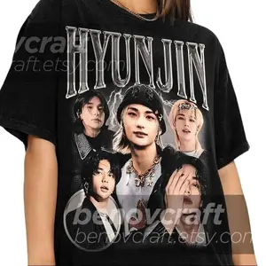 Hyunjin Retro 90s Bootleg T-shirt, KPOP T-shirt and Gift For Her or Him - SKZ Shirt