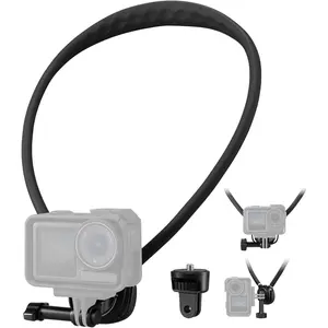 K&F Concept Neck Mount with Air Cushion, Camera Holder with 1/4" Adapter, Hands-Free POV Vlogging for GoPro Hero 13/12/11/10/9/8/7/6/5/4/MAX, Insta 360 X5/X4/Ace Pro 2, DJI Osmo Nano Action 3/4/5 Pro