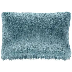 Indoor/Outdoor Shag Pillow - Blue - 12"X20" - Safavieh