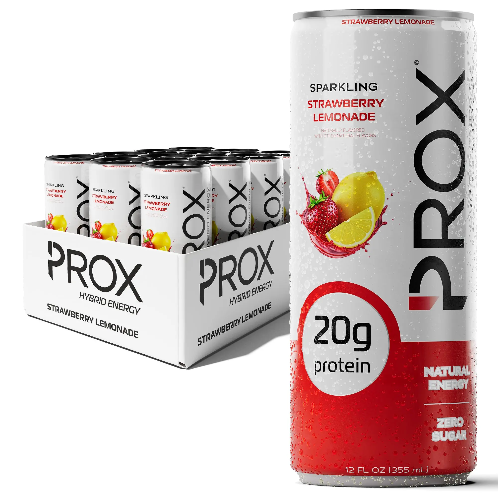 12 pack Prox Hybrid Energy Strawberry Lemonade | 20g Protein