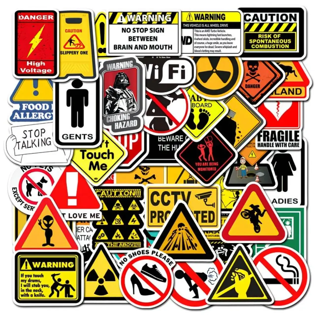 Funny Warning Stickers