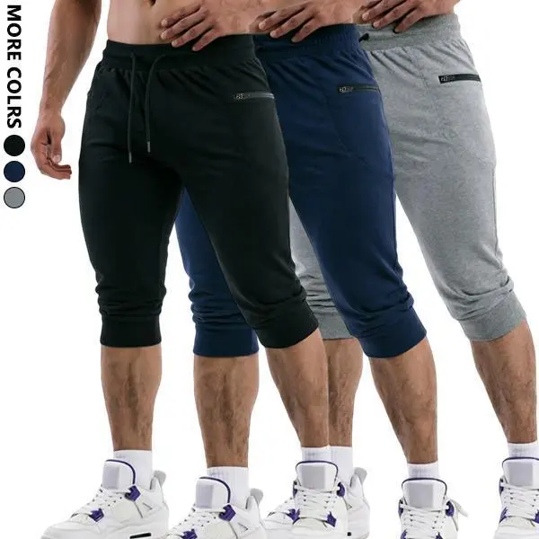 Multi-Color Capri Sweatpants | Gym Streetwear Bottoms