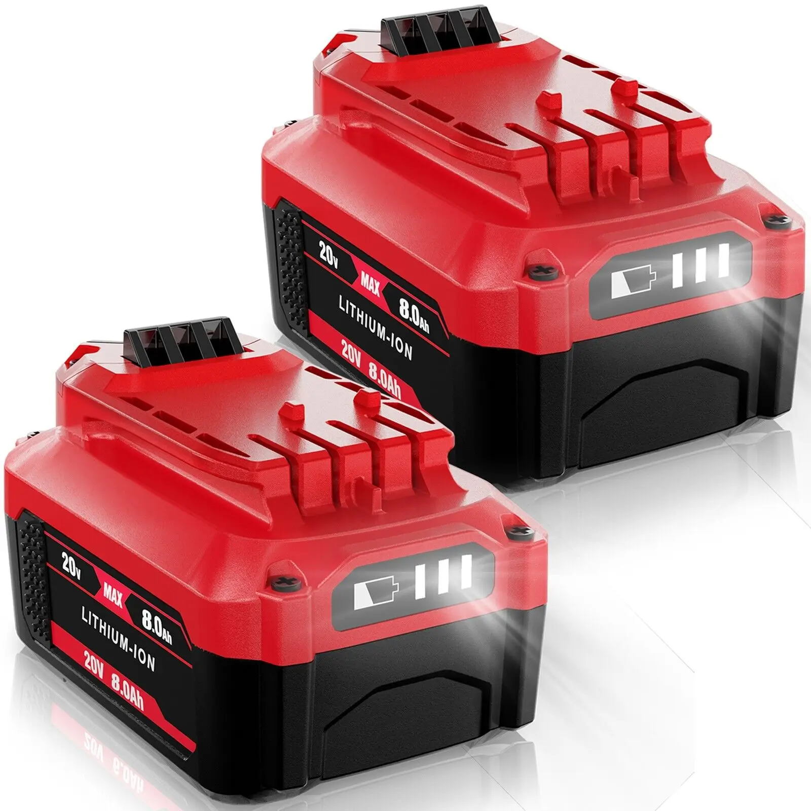 High quality 2PACK For Craftsman V20 20 Volt MAX 8.0Ah Li-ion Battery CMCB204 CMCB202 CMCB201