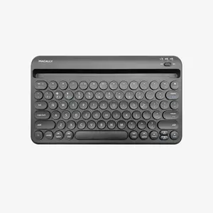 Portable Bluetooth Keyboard for Mac with iPhone iPad Stand - Black
