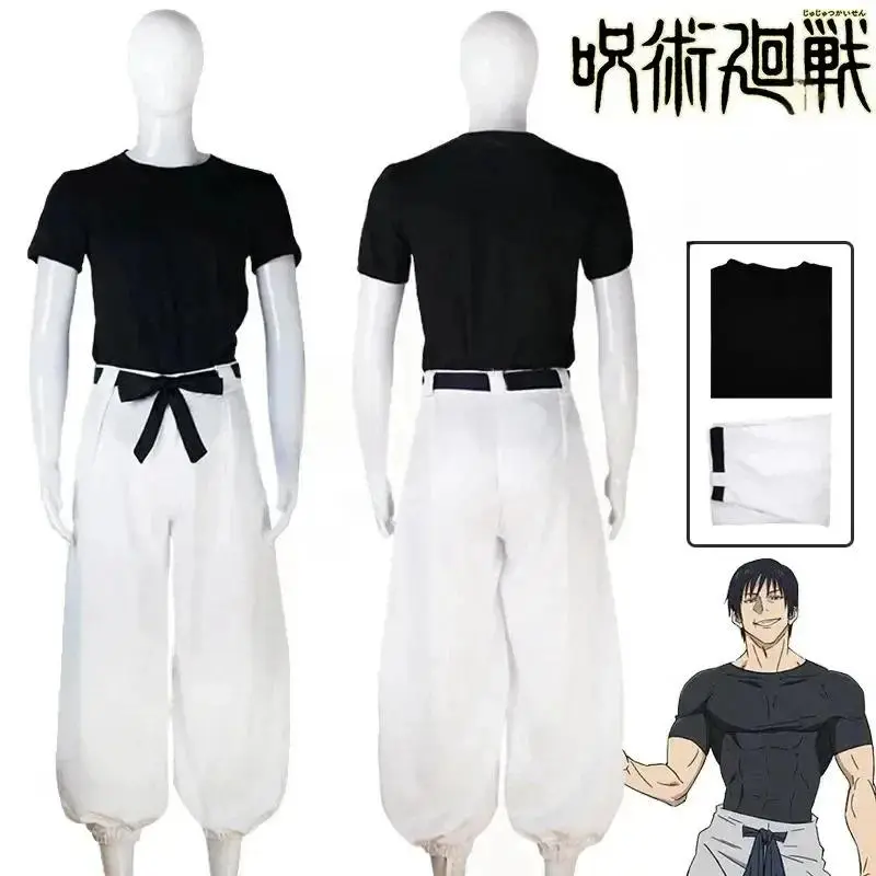 Haha  Toji Fushiguro Cosplay Costume Anime Jujutsu Kaisen Season 2 Uniform With Wig Sorcerer Killer Halloween Costume for  ʚΐɞ