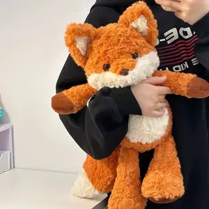 Adorable Red Fox Plush Toy Doll Soft Polyester Stuffed Animal Party Gift for Youngsters & Girlfriend Birthday Holiday Christmas