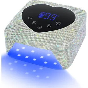 UV Light for Nails,  Cordless UV Nail Lamp for Gel Nails 72W, Rechargeable Diamond LED Nail Dryer with 5 Timer Setting,Touch Control & Auto Sensor, Fast Nail Light Curing Lamp for Salon & Home