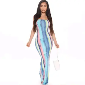 Womens tube top summer dress