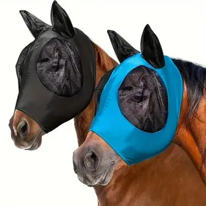 Breathable Horse Fly Mask, 1 Count Adjustable Comfortable Mesh Horse Fly Mask, Horse Accessories for Outdoor Riding, Protective Gear