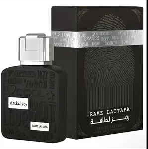 Ramz Lattafa Ramz Silver 100ml For Men Eau de Parfum Natural Spray Fragrance with Pear Lavender Mint Bergamot Cardamom Sage Vanilla Amber Musk Patchouli