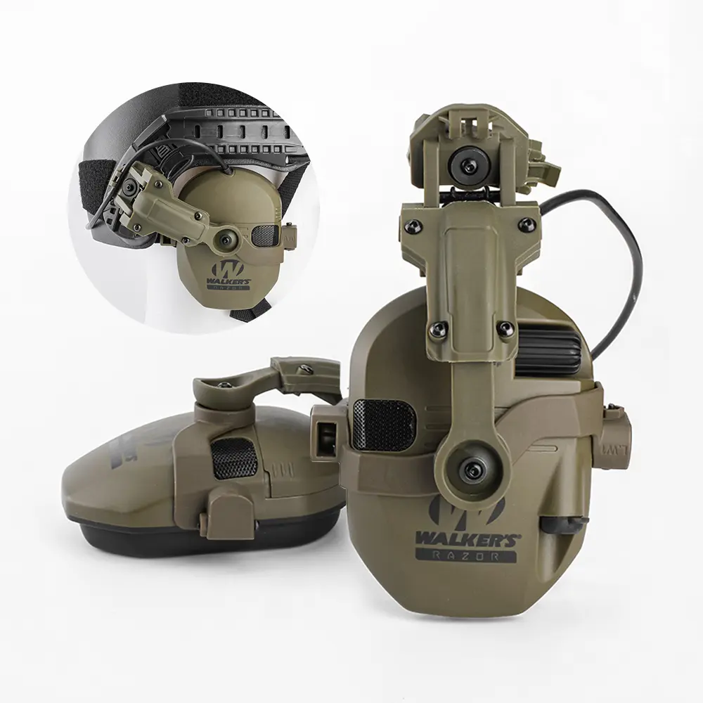 ARM NEXT W1-Y-OX Professional Outdoor Hunting Shooting Noise Reduction Pickup Headphones NRR 23DB Compatible with Wendy, AUX Input, Over-The- Horn Quick Release Bracket Compatible with FAST, ARC Rail Suitable for Outdoor Sports Users