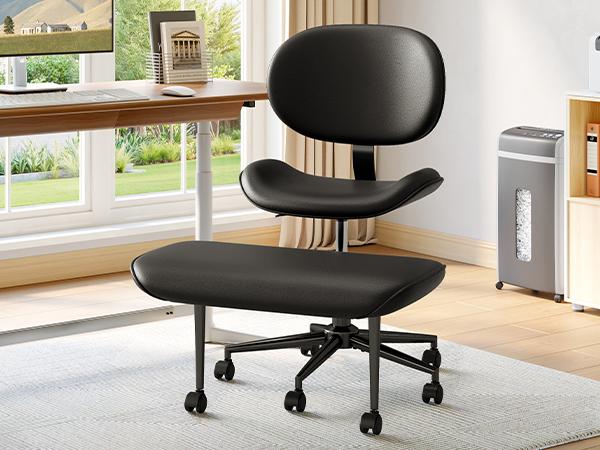 【Deal】Nost & Host Upgraded Ergonomic Cross Legged Swivel Chair, Adjustable Height, Meditation Chair with Back Support, Home and Office