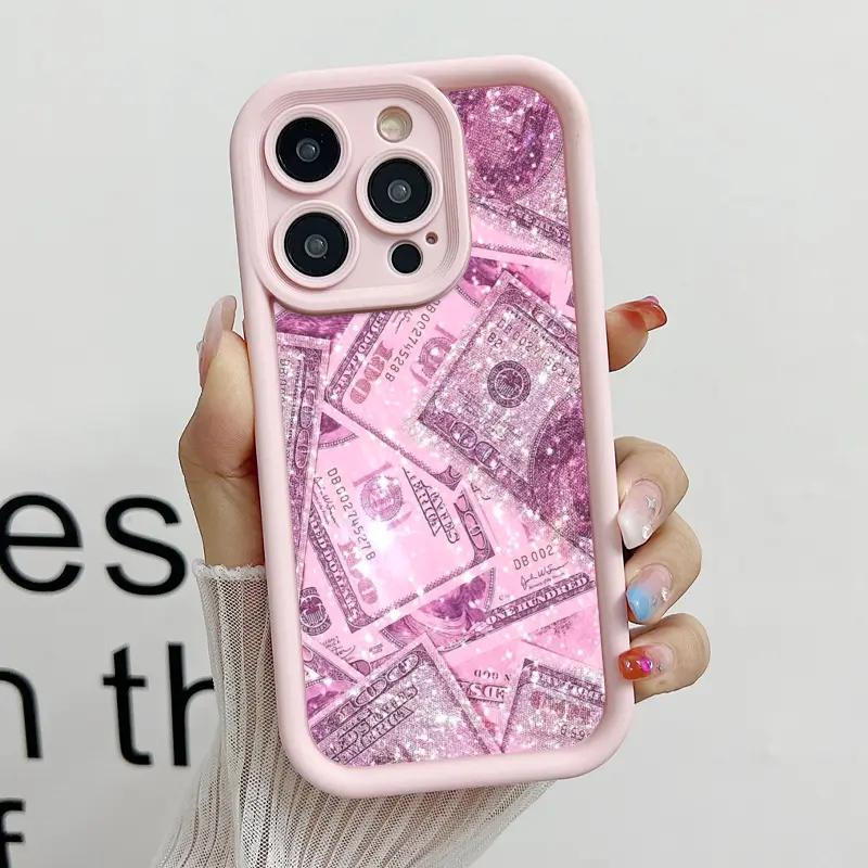 Glitter Money Pattern Phone Case, Soft Silicone, Fully Protected and Shockproof For iPhone 16 15 Pro Max 14 14Pro 13 12 11 X 16promax Y2k Stylish Pink - TikTok Shop Glitter Money Pattern Phone Case, Soft Silicone, Fully Protected and Shockproof For iPhone 16 15 Pro Max 14 14Pro 13 12 11 X 16promax Y2k Stylish Pink - TikTok Shop