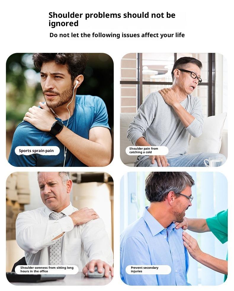 Breathable Compression Shoulder Brace for Men & Women -Adjustable Shoulder Support Belt with Ergonomic Design, Moisture-Wicking Fabric & Red Accent Stripes - Ideal for Gym, Heavy Lifting, Home Office & Sports Injury Recovery, Gym Essential