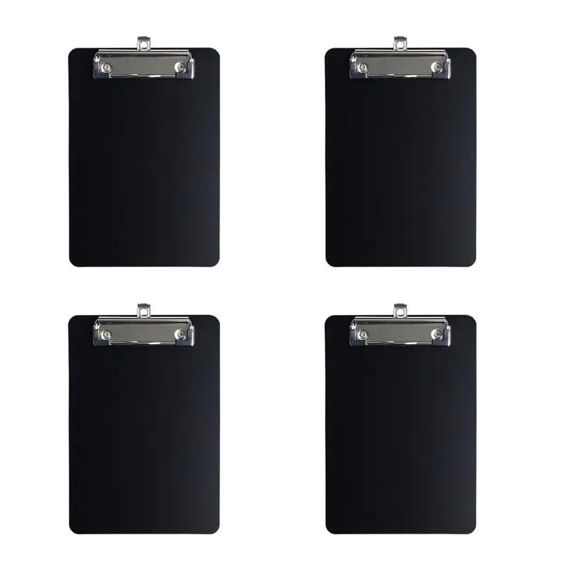4-Pack Mini Clip Board Set, Compact Plastic Design, Secure Clamps, Ideal for Notes, Invoices, Student & Office Use, Portable & Practical, Clipboards