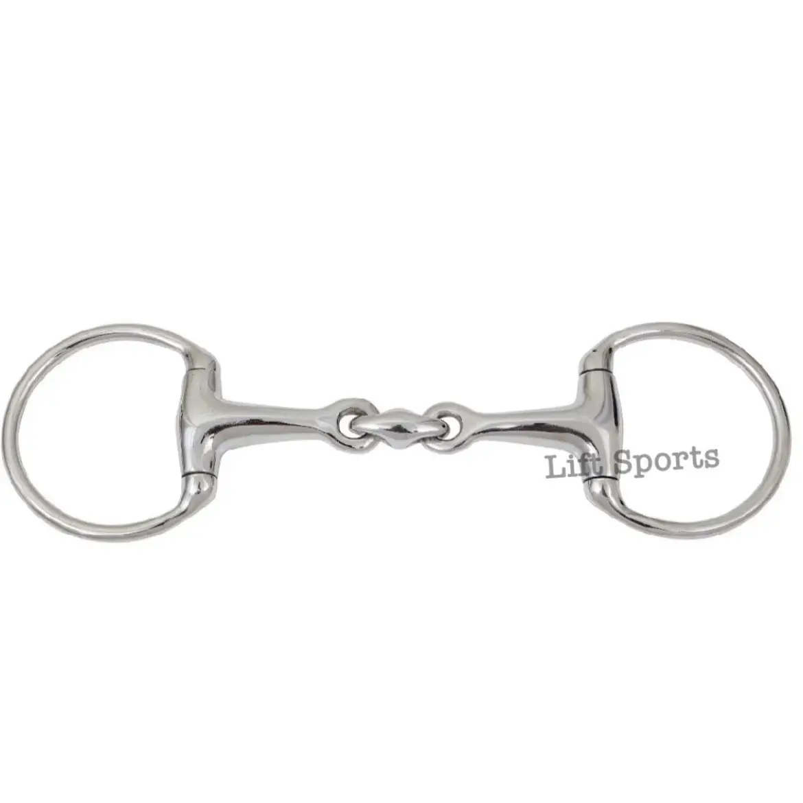 EGGBUTT Snaffle Horse Bit Lozenge Fat Double Joint Oval Link Stainless Steel New