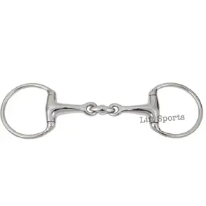 EGGBUTT Snaffle Horse Bit Lozenge Fat Double Joint Oval Link Stainless Steel New