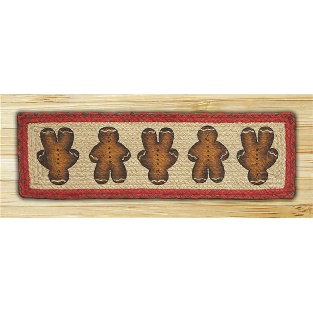 Capitol Importing 49-ST111GBM Gingerbread Men Rectangle Stair Tread - 27" x 8.25", High-Quality Components, Satisfaction Guaranteed