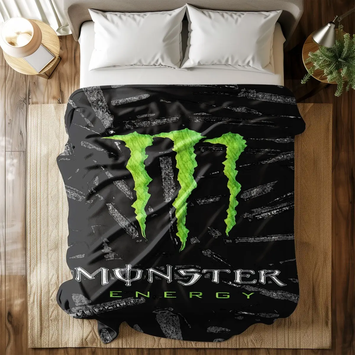 Energy Wind Claw Print Flannel Blanket, Soft Warm Anti-Pilling, Throw Blanket, Bed Blanket, Sofa Blanket, Travel Blanket, Ideal Gift