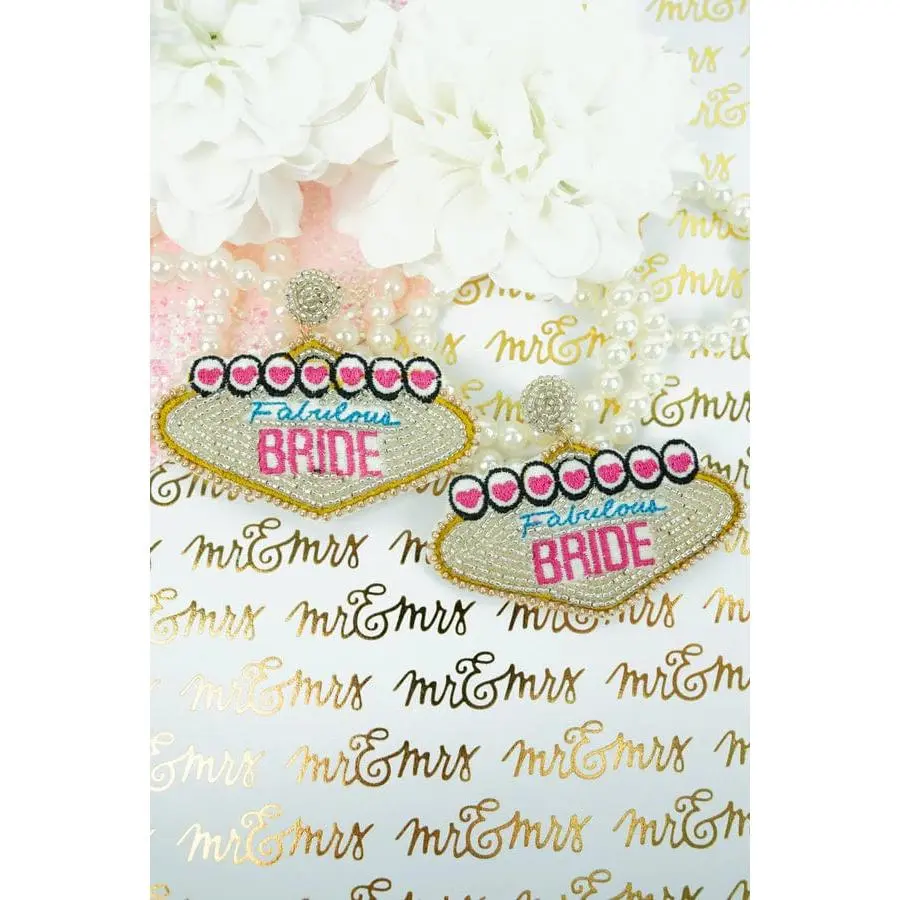 Bride Summer Fiesta beaded EARRINGS