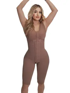 FAJATE Post-surgical High Compression Girdle with Bra, Knee-Length/ Faja postquirúrgica con brasier hasta la rodilla de alta compresión