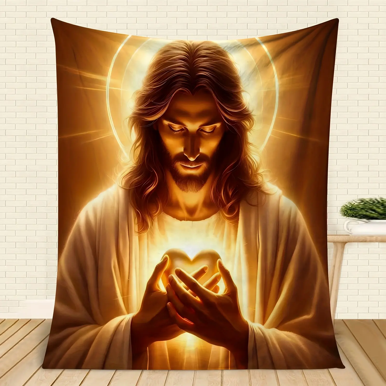 A soft and comfortable gift with inspirational art pieces suitable for all seasons, ideal for home use, camping, and travel |   Inspirational Artwork with Serene Scenery and Sunset Design, Essential for Camping |   Polyester flannel, camping blanket