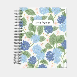 Ivory Paper Co. 12 Month Daily Planner with Elegant Floral Design for Organized Planning and Note-taking