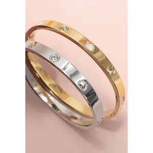 Heart Bangle Bracelet