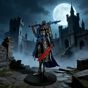 Dual Moon Knight Leanna Mezmo Sword Queen Leanna Figure Decoration, Anime Collection Model Display Piece, Perfect Gift for Fans